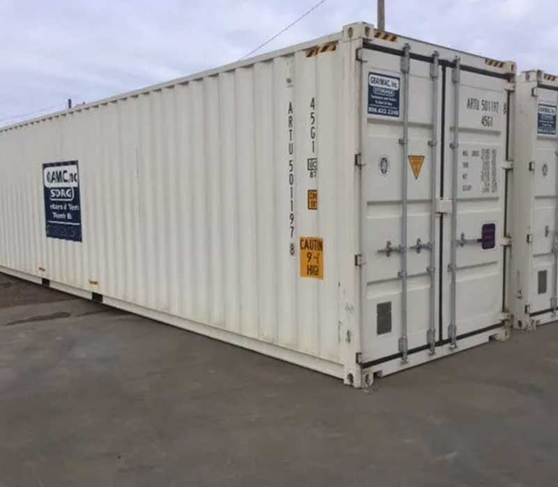 white shipping containers in Amarillo, TX